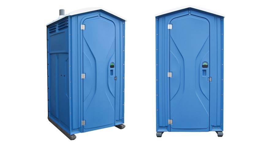 Long-term porta potty units on site in Ambler, Pennsylvania
